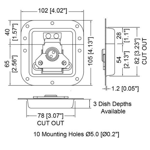 Penn Elcom L905/915Z Butterfly Latch PennBrite - Image 2